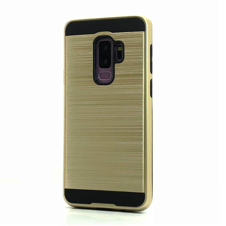 Samsung Galaxy S9+ Metal Brush Case Gold