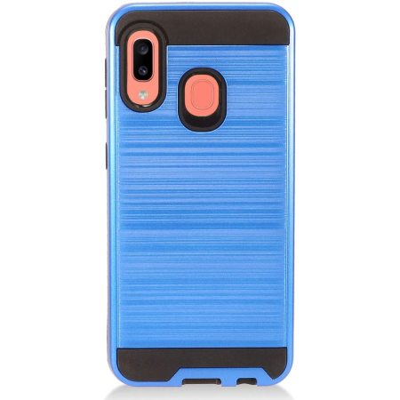 Samsung Galaxy A10s Metal Brush Case Hot Blue