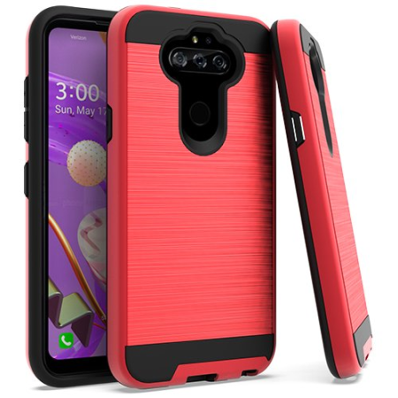 LG K31 Metal Brush Case RED