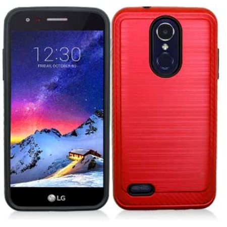 LG K8/K9 Metal Brush Case RED