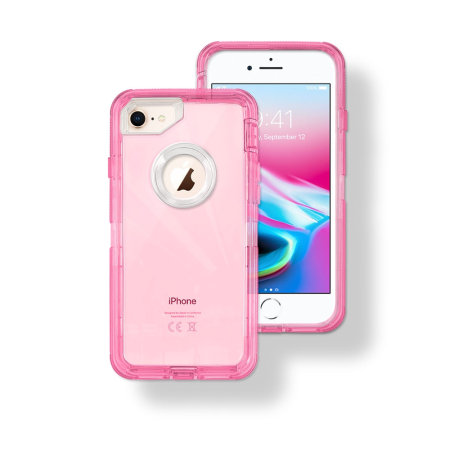 Apple iPhone X/XS Hybrid 3pcs Cover Case Transparent PINK