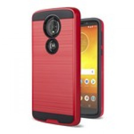 Motorola G7 Metal Brush Case RED