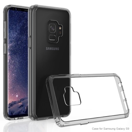 Samsung Galaxy S9 Shock Proof Crystal Hard Back and Soft Bumper TPC Case Smoke